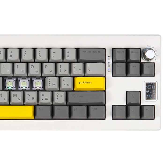 Клавіатура механічна бездротова EPOMAKER Shadow-X Wisteria Linear White (SHX-W-WL) (SHX-W-WL)