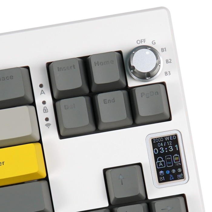 Клавіатура механічна бездротова EPOMAKER Shadow-X Wisteria Linear White (SHX-W-WL) (SHX-W-WL)