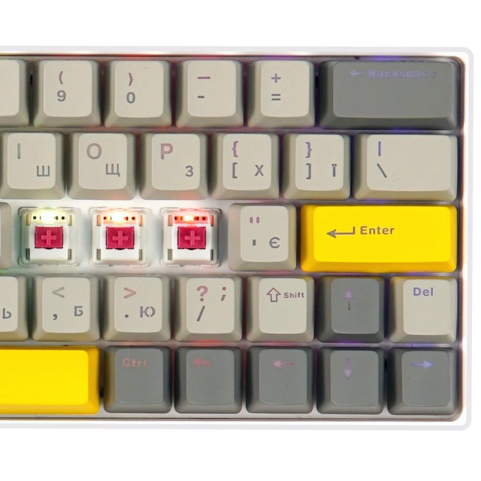 Клавіатура механічна бездротова EPOMAKER EP64 Mulan White (EP64-W-M) (EP64-W-M)