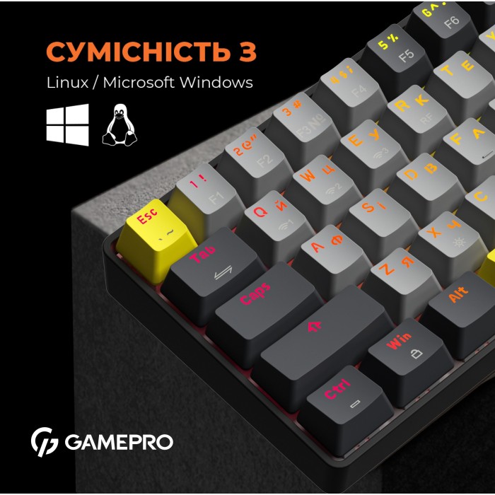 Клавіатура механічна бездротова GamePro Asgard Fenrir (MK130G Pro) (MK130G Pro)