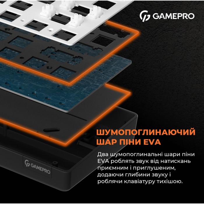 Клавіатура механічна бездротова GamePro Asgard Fenrir (MK130G Pro) (MK130G Pro)