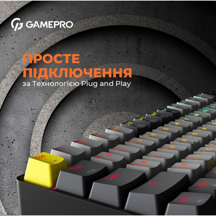 Клавіатура механічна бездротова GamePro Asgard Fenrir (MK130G Pro) (MK130G Pro)