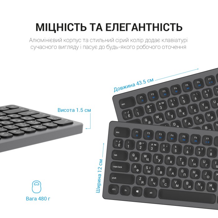 Клавіатура бездротова OfficePro (SK1550B) (SK1550B)