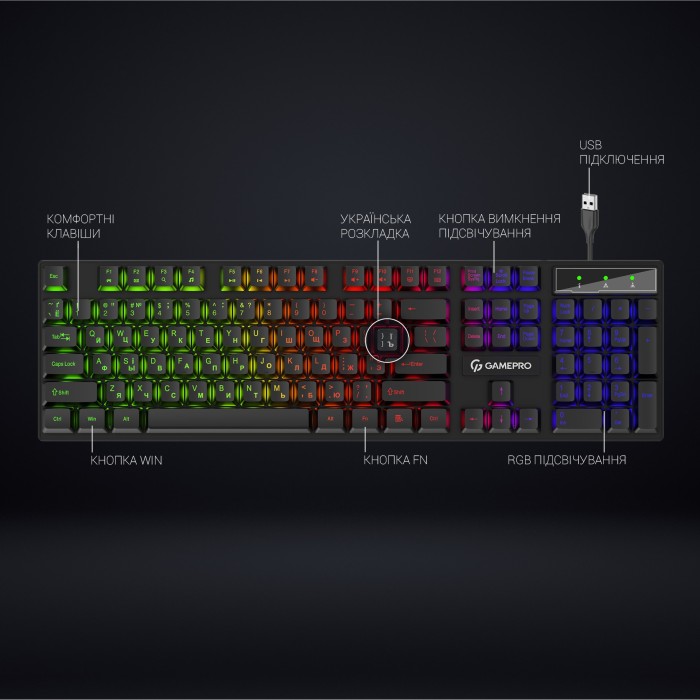 Клавіатура дротова GamePro GK296 (GK296)