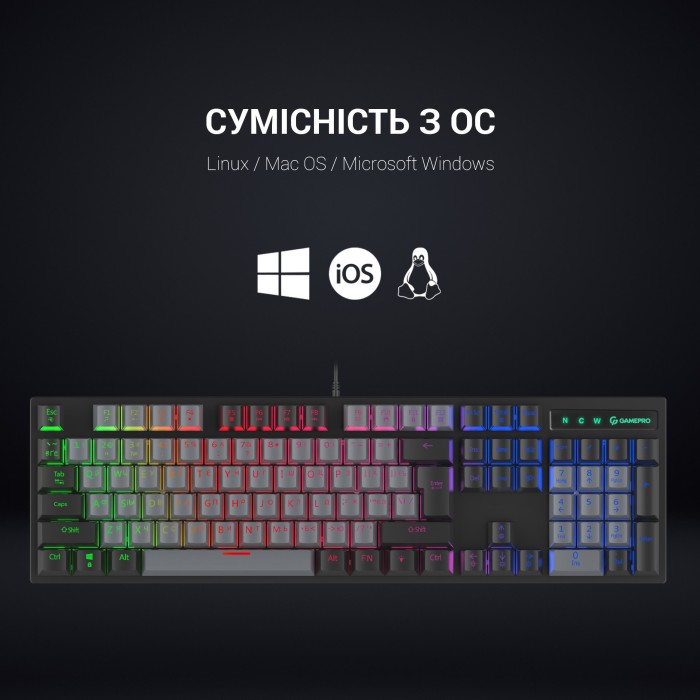 Клавіатура механічна GamePro MK105B (MK105B)