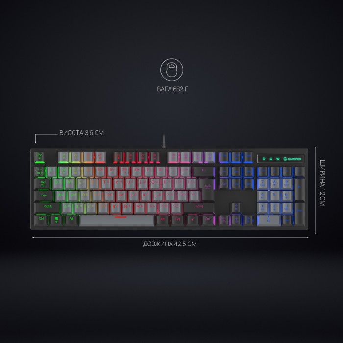 Клавіатура механічна GamePro MK105B (MK105B)