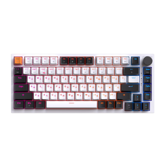 Бездротова механічна клавіатура GamePro Asgard Valhalla (MK160W Pro) 75% QLAB orange switches (MK160W Pro)
