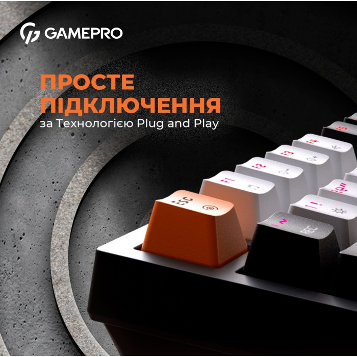 Дротова механічна клавіатура GamePro MK160B (Red) з Hot-Swap RGB Black (MK160B)