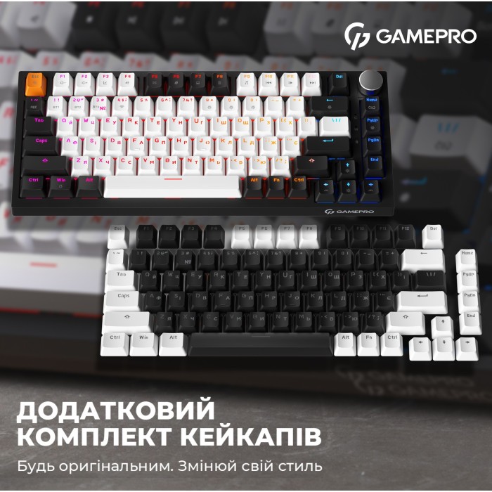Дротова механічна клавіатура GamePro MK160B (Red) з Hot-Swap RGB Black (MK160B)