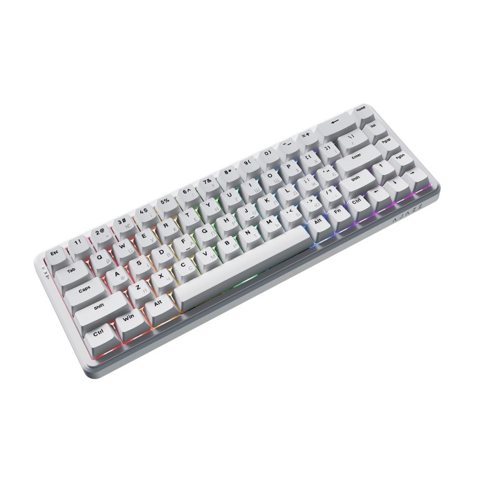 Клавіатура механічна дротова Ajazz AK680 MAX Magnetic Switch RGB USB White (AK680-WM-W-A)
