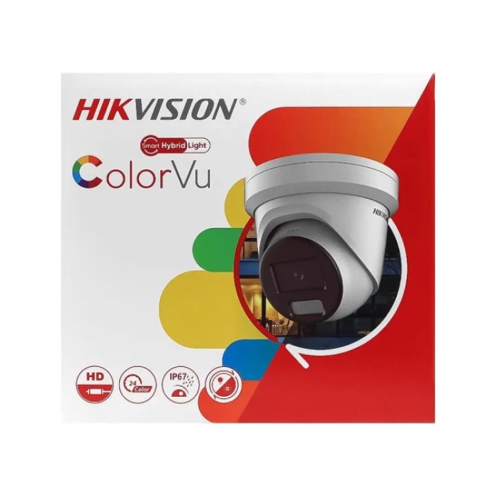 Камера відеонагляду Hikvision 4 MP Smart Hybrid Light with ColorVu Fixed Turret Network Camera (DS-2CD2347G2H-LISU/SL)