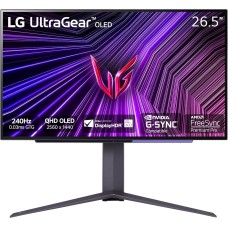 Монітор LG 27 27GS95QE-B 2xHDMI, DP, USB, Audio, OLED, 2560x1440, 240Hz, 0.03ms, DCI-P3 98.5%, G-SYNC, FreeSync, AdaptiveSync, Pivot, DisplayHDR TRUE BLACK 400 (27GS95QE-B)