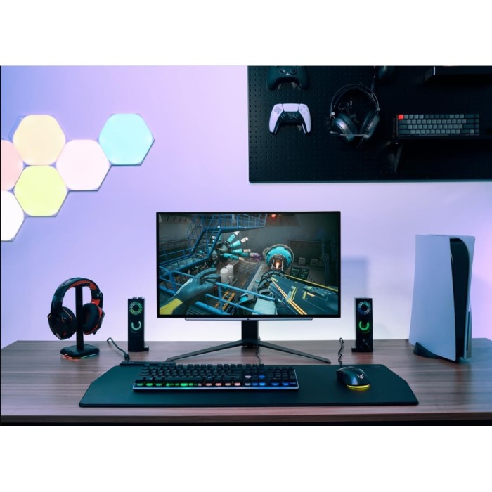 Монітор LG 27 27GS95QE-B 2xHDMI, DP, USB, Audio, OLED, 2560x1440, 240Hz, 0.03ms, DCI-P3 98.5%, G-SYNC, FreeSync, AdaptiveSync, Pivot, DisplayHDR TRUE BLACK 400 (27GS95QE-B)