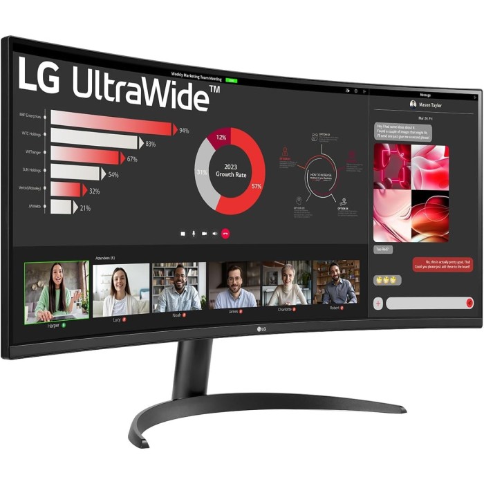 Монітор LG 34 34WR50QK-B 2xHDMI, DP, Audio, VA, 3440x1440, 21:9, 100Hz, sRGB 99%, CURVED, FreeSync, HDR10 (34WR50QK-B)