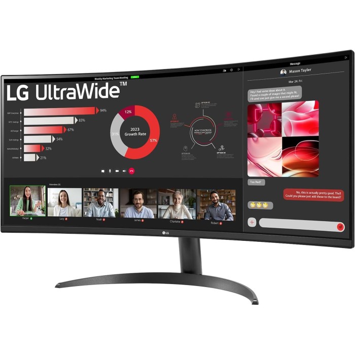 Монітор LG 34 34WR50QK-B 2xHDMI, DP, Audio, VA, 3440x1440, 21:9, 100Hz, sRGB 99%, CURVED, FreeSync, HDR10 (34WR50QK-B)