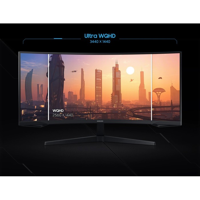 Монітор Samsung 34 Odyssey G5 C34G55TWW D-Sub, 2xHDMI, DP, VA, 3440x1440, 21:9, 165Hz, 1ms, CURVED (LC34G55TWWIXCI)