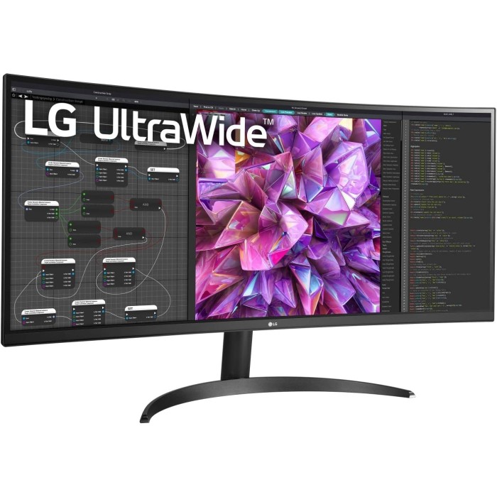 Монітор LG 34 34WQ60C-B 2xHDMI, DP, Audio, IPS, 3440x1440, 21:9; sRGB 99%, CURVED, HDR10 (34WQ60C-B)