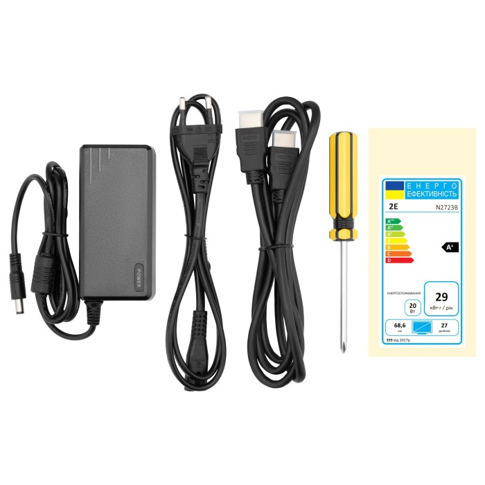 Монітор 2E 27 N2723B D-Sub, HDMI, IPS, 75Hz, Pivot (2E-N2723B-01.UA)