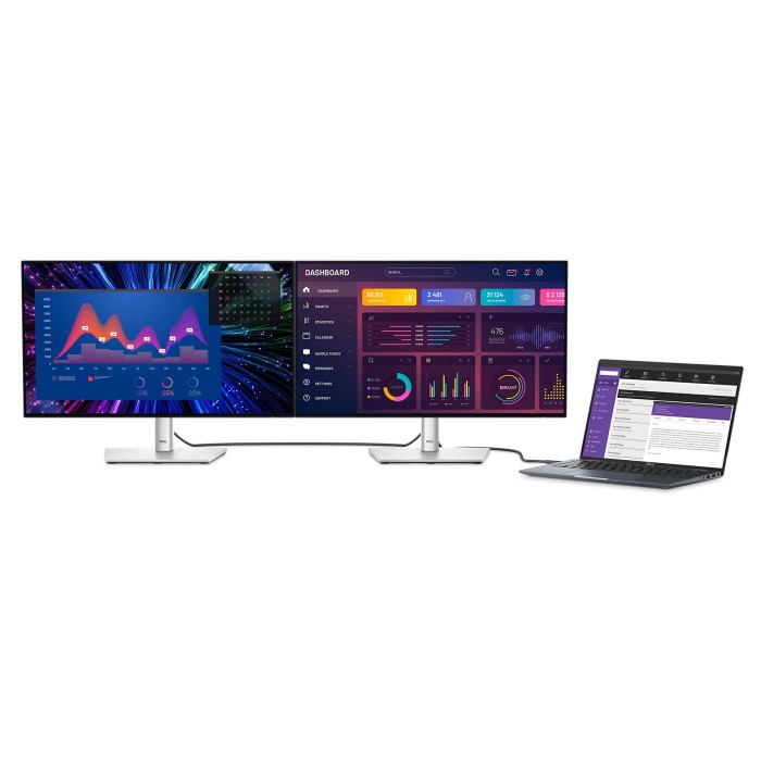 Монітор DELL 23.8 U2424HE HDMI, DP, USB-C, RJ-45, Audio, IPS, 120Hz, sRGB 100%, Pivot (210-BKJF)