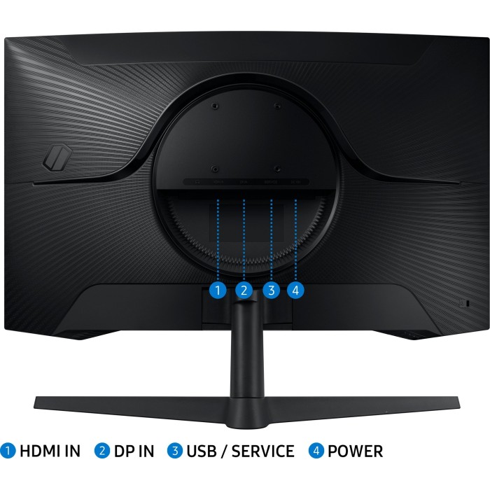 Монітор Samsung 27 Odyssey G55C 2xHDMI, DP, VA, 2560x1440, 165Hz, 1ms, CURVED (LS27CG550EIXCI)