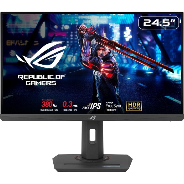 Монітор Asus 24.5 ROG Strix XG259QNS 2xHDMI, DP, 2xUSB, Audio, IPS, 380Hz, 0.3ms, sRGB 110%, AdaptiveSync, Pivot, HDR400 (90LM09M0-B01370)