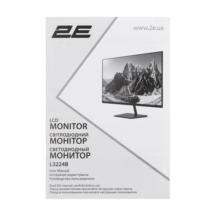 Монітор 2E 31.5 L3224B 2xHDMI, DP, VA, 3840x2160, MM (2E-L3224B-01.UA)