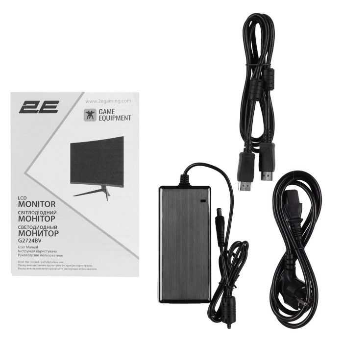 Монітор 2E GAMING 27 G2724BV HDMI, DP, VA, 2560x1440, 165Hz, 1ms, CURVED, FreeSync (2E-G2724BV-01.UA)