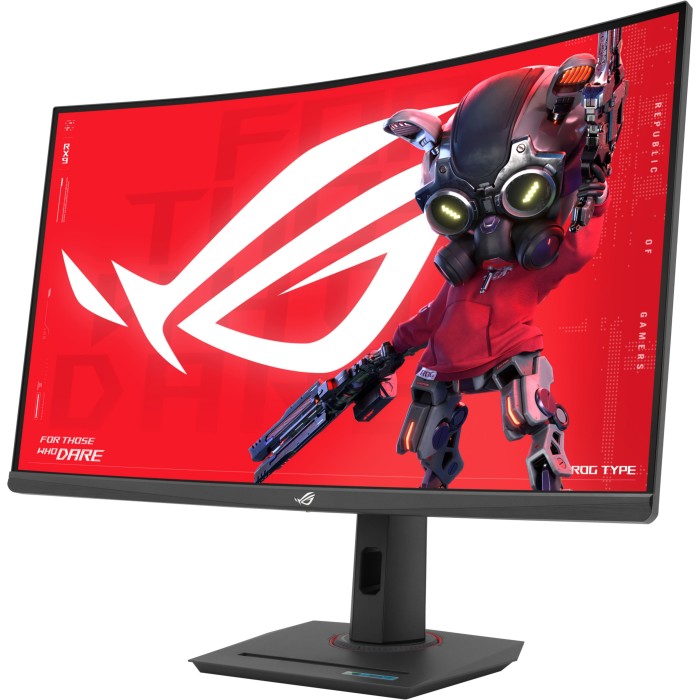 Монітор Asus 31.5 ROG Strix XG32WCS HDMI, DP, USB-C, Audio, VA, 2560x1440, 180Hz, 1ms, sRGB 125%, CURVED, FreeSync, HAS, HDR400 (90LM0AC0-B01970)