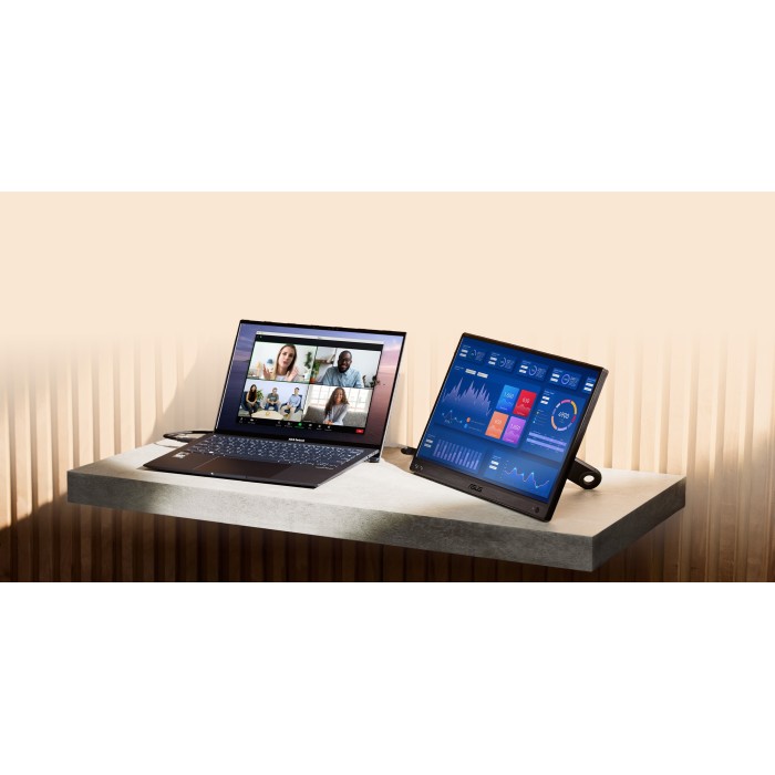 Монітор портативний Asus 15.6 ZenScreen MB166CR USB-C, IPS, Case (90LM07D3-B03170)