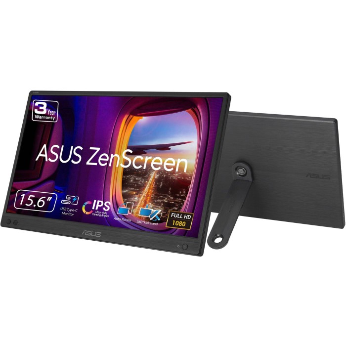 Монітор портативний Asus 15.6 ZenScreen MB166CR USB-C, IPS, Case (90LM07D3-B03170)