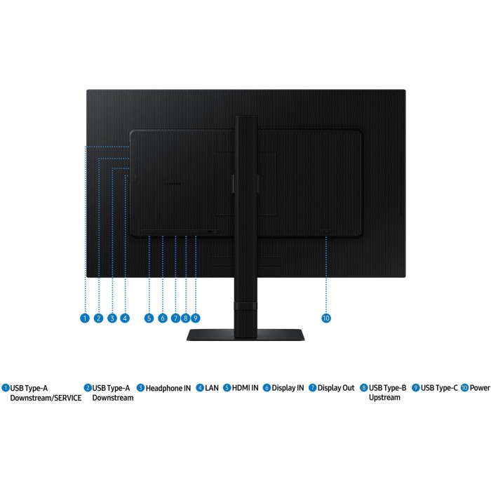 Монітор Samsung 27 S60UD HDMI, DP, USB, USB-C, MM, IPS, 2560x1440, 100Hz, 1ms (LS27D604UAIXCI)