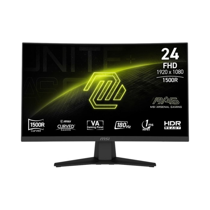Монітор MSI 23.6 MAG 244C HDMI, DP, Audio, VA, 180Hz, 1ms, sRGB 105%, CURVED, AdaptiveSync (9S6-3BB31H-027)