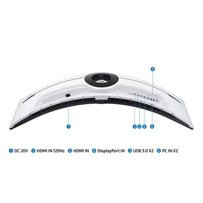 Монітор Samsung 57 Odyssey Neo G9 G95NC HDMI, DP, USB, VA, 7680x2160, 240Hz, 1ms, CURVED (LS57CG952NIXUA)