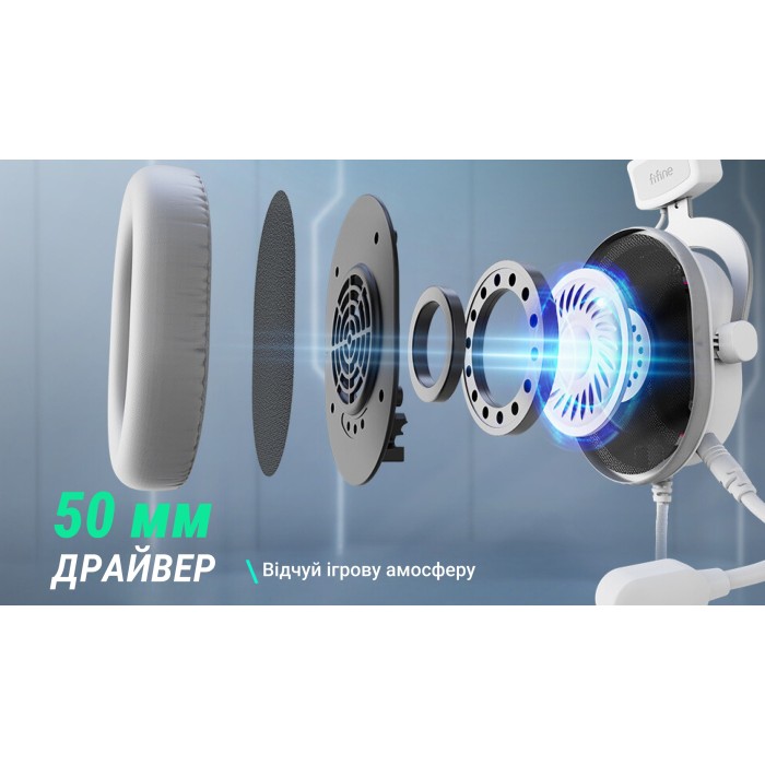 Гарнітура Fifine RGB H6W (H6W)