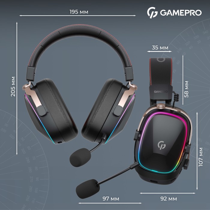 Бездротова ігрова гарнітура GamePro Asgard Valkyria (HSW249) (HSW249B)