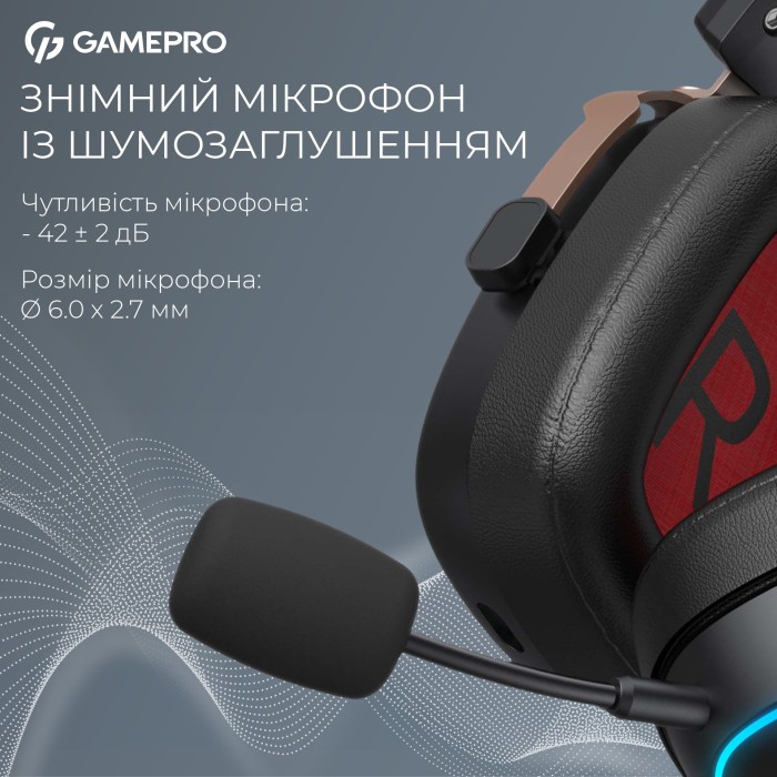 Бездротова ігрова гарнітура GamePro Asgard Valkyria (HSW249) (HSW249B)