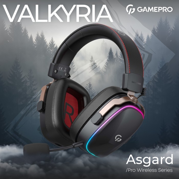 Бездротова ігрова гарнітура GamePro Asgard Valkyria (HSW249) (HSW249B)