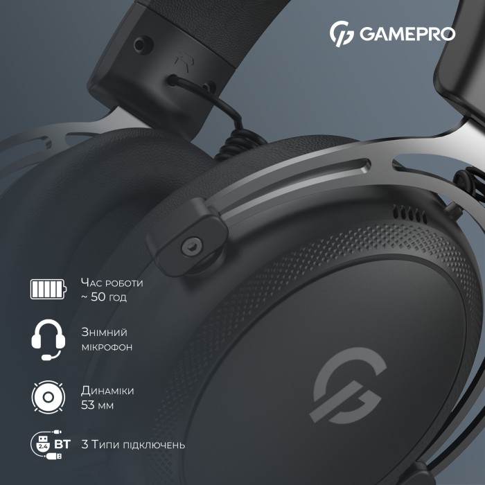 Бездротова ігрова гарнітура Gamepro Asgard Skald (HSW160B) 4-Mode (HSW160B)