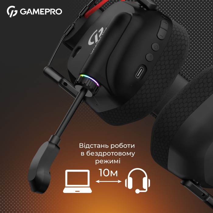 Бездротова ігрова гарнітура Gamepro Genesis Mercury Pro (HSW120B) 3-Mode (HSW120B)