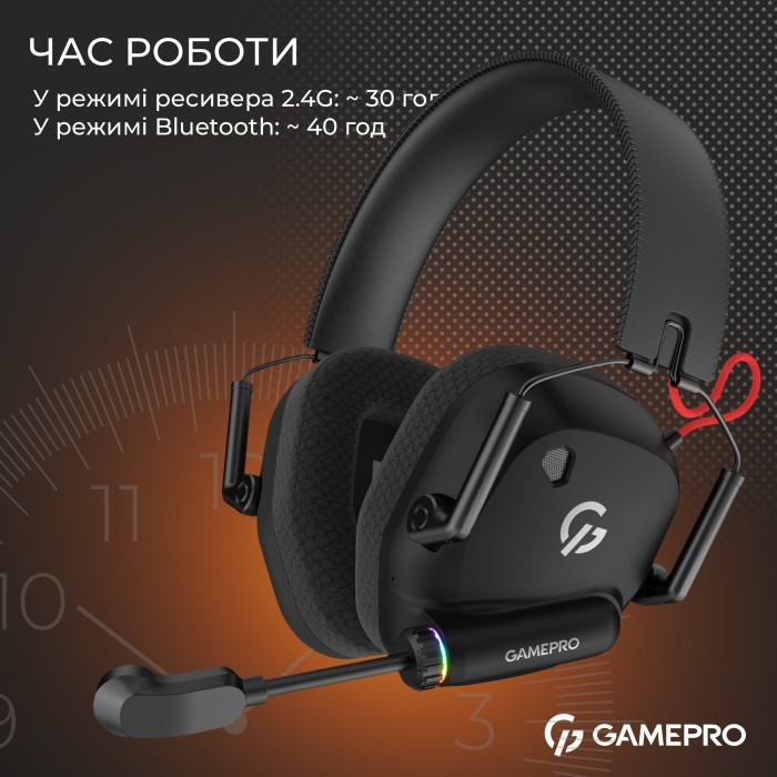Бездротова ігрова гарнітура Gamepro Genesis Mercury Pro (HSW120B) 3-Mode (HSW120B)