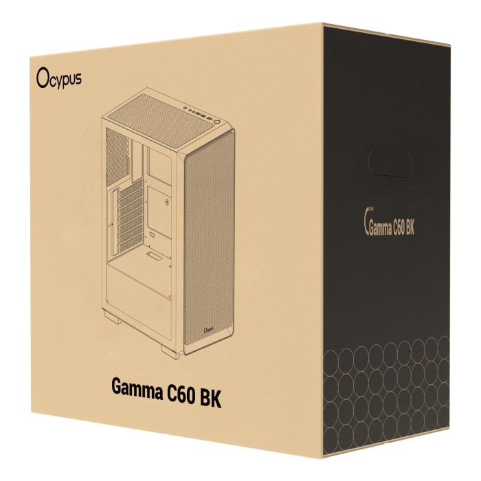 Корпус для комп'ютера ATX W/O PSU GAMMA C60 BK (GAMMA-C60-BKG000XX-GL) OCYPUS (GAMMA-C60-BKG000XX-GL)