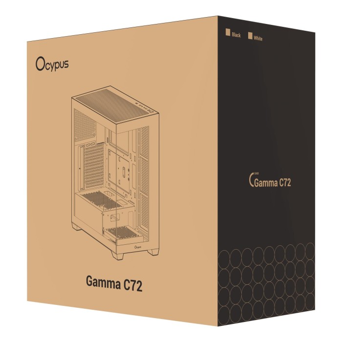 Корпус для комп'ютера ATX W/O PSU GAMMA C72 BK (GAMMA-C72-BKD000XX-GL) OCYPUS (GAMMA-C72-BKD000XX-GL)