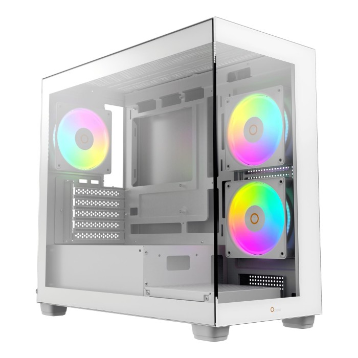 Корпус для комп'ютера MATX W/O PSU GAMMA C52 WH ARGB (GAMMA-C52-WHD300XX-GL) OCYPUS (GAMMA-C52-WHD300XX-GL)