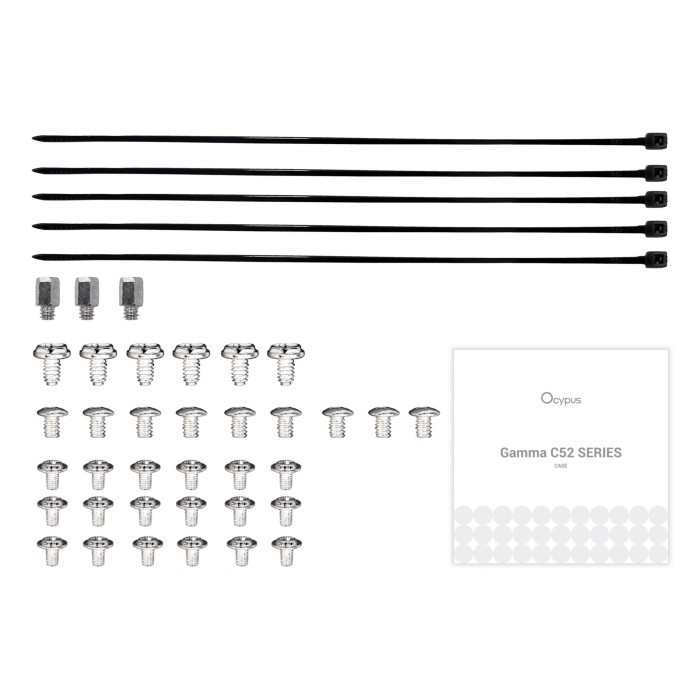 Корпус для комп'ютера MATX W/O PSU GAMMA C52 WH ARGB (GAMMA-C52-WHD300XX-GL) OCYPUS (GAMMA-C52-WHD300XX-GL)