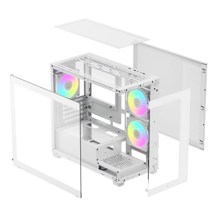 Корпус для комп'ютера MATX W/O PSU GAMMA C52 WH ARGB (GAMMA-C52-WHD300XX-GL) OCYPUS (GAMMA-C52-WHD300XX-GL)