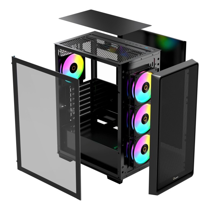 Корпус для комп'ютера ATX W/O PSU GAMMA C60 BK ARGB (GAMMA-C60-BKG400XX-GL) OCYPUS (GAMMA-C60-BKG400XX-GL)