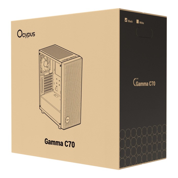 Корпус для комп'ютера ATX W/O PSU GAMMA C70 BK ARGB (GAMMA-C70-BKG400XX-GL) OCYPUS (GAMMA-C70-BKG400XX-GL)