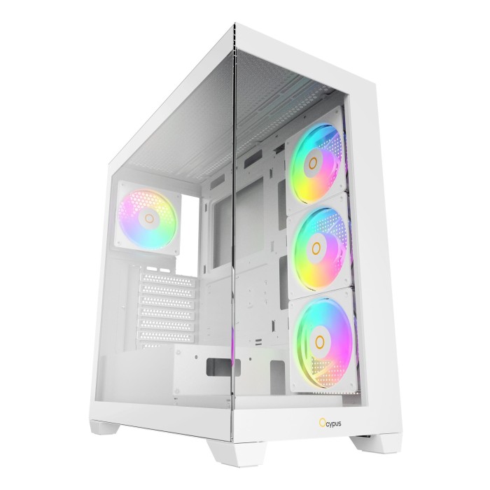 Корпус для комп'ютера ATX W/O PSU GAMMA C72 WH ARGB (GAMMA-C72-WHD400XX-GL) OCYPUS (GAMMA-C72-WHD400XX-GL)