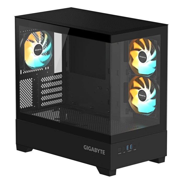 Корпус MATX W/O PSU GB-C201P BLACK GIGABYTE (GB-C201P)