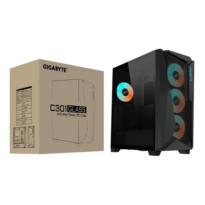 Корпус ATX W/O PSU C301G V2 BLACK GIGABYTE (C301G V2)